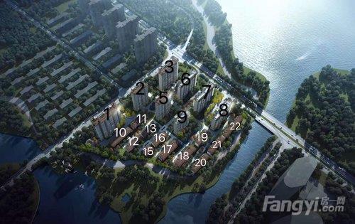 圣桦樾西湖位于一大街，三面环水，一面万达